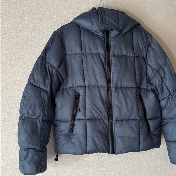 iets frans "something french" puffer jacket with hood in color blue - Picture 5 of 12